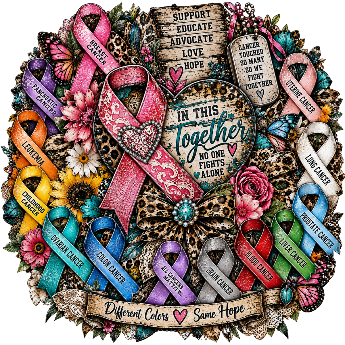 4 Inch - All Cancer Awareness