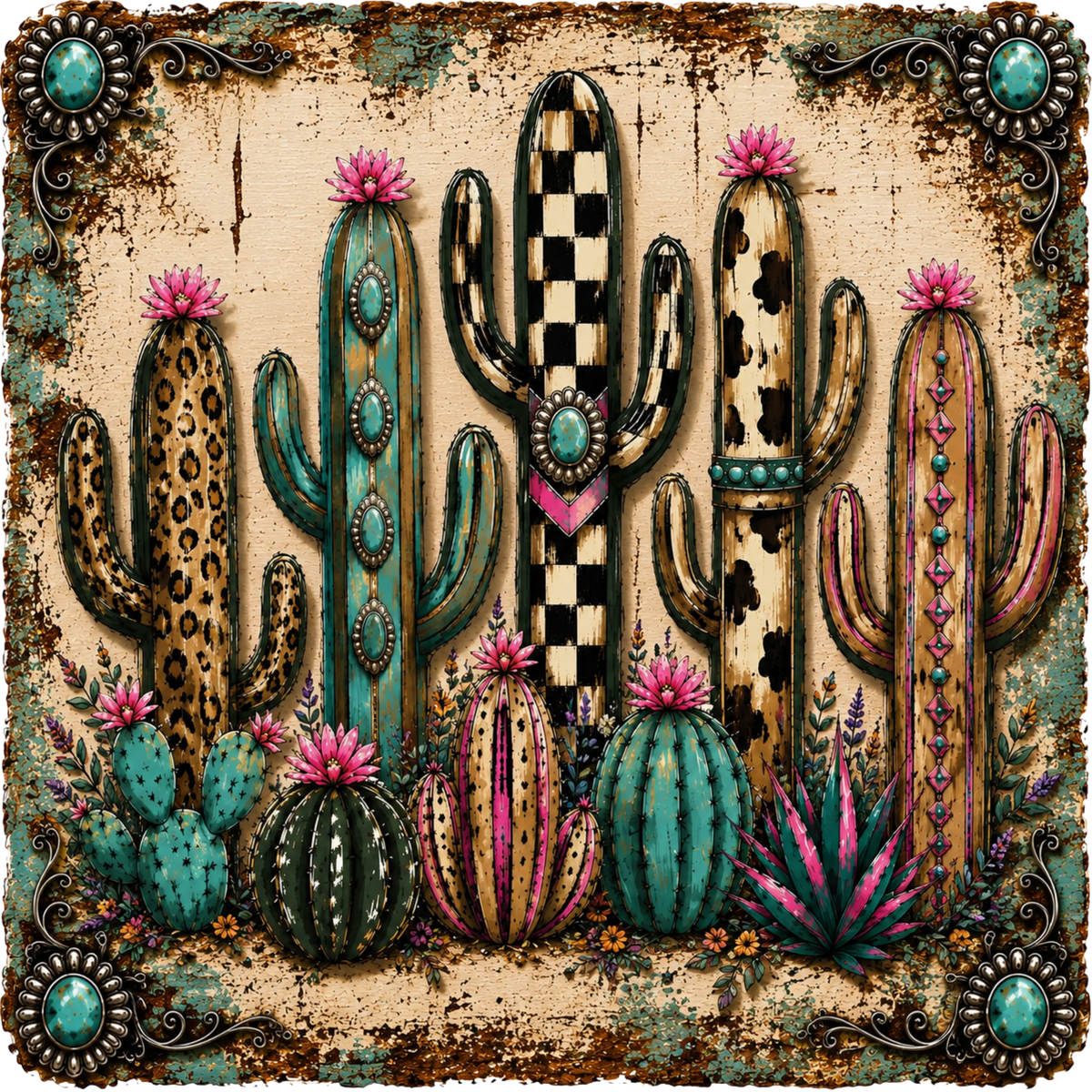 4 Inch - Western Cactus - 8