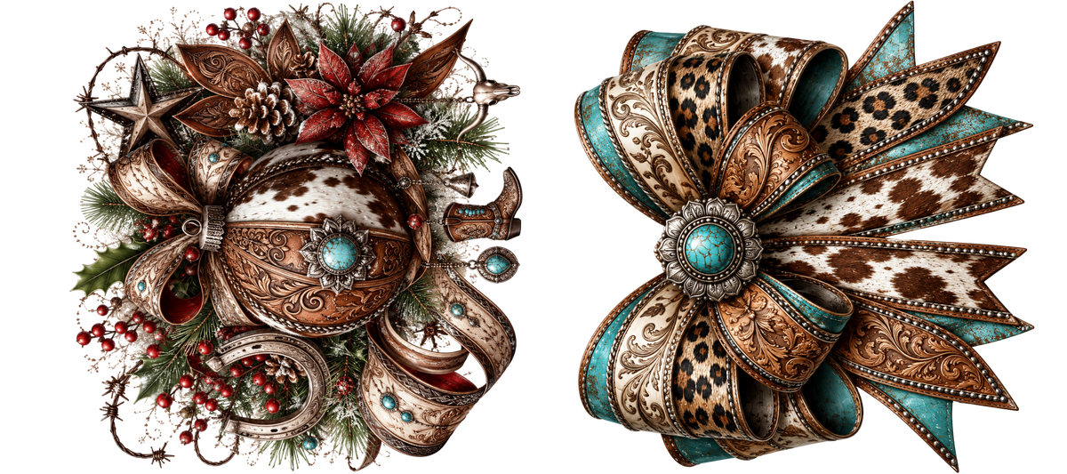 16 Oz Wrap - Ornament Ball w/ bow - 2