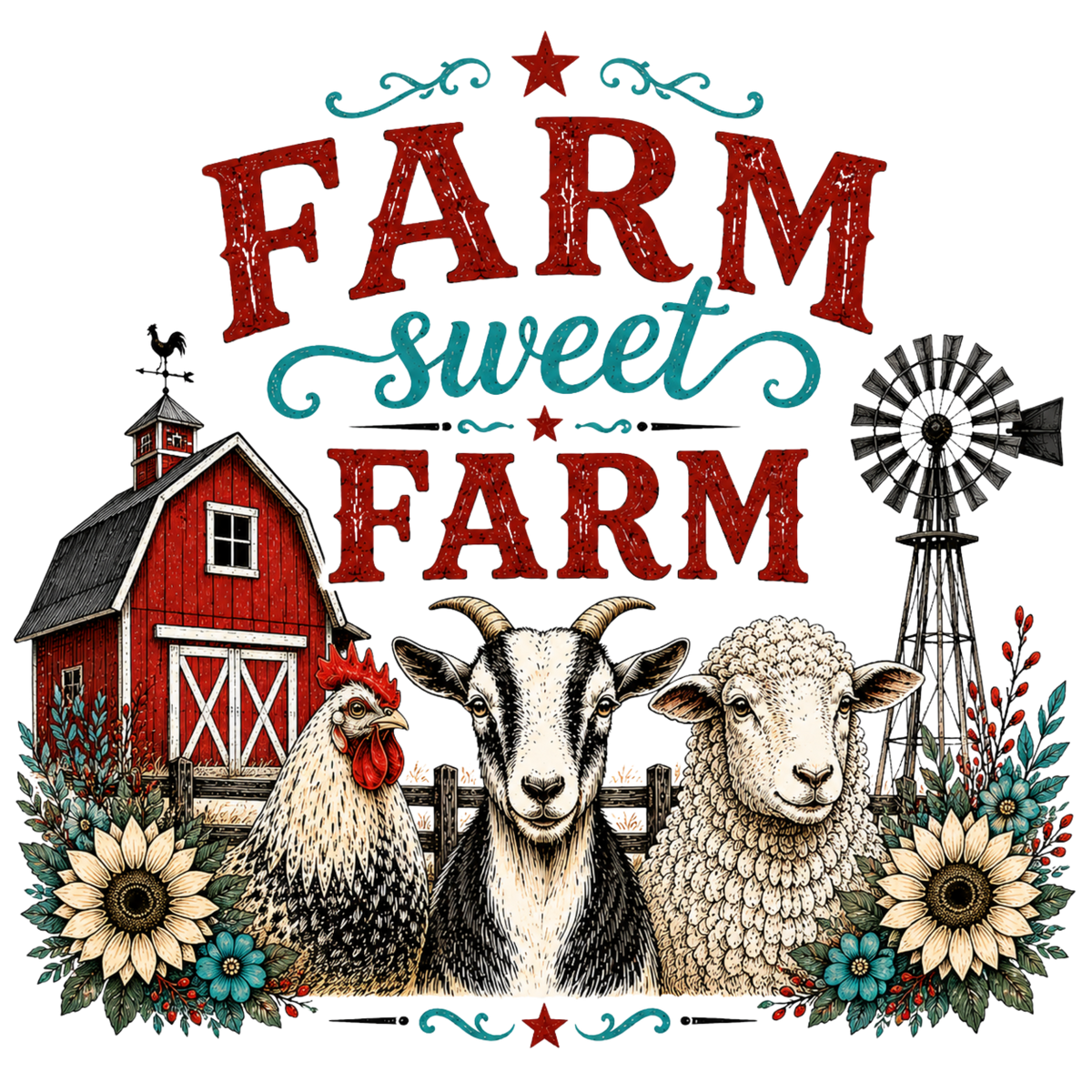 4” Decal - Farm Sweet Farm Decal