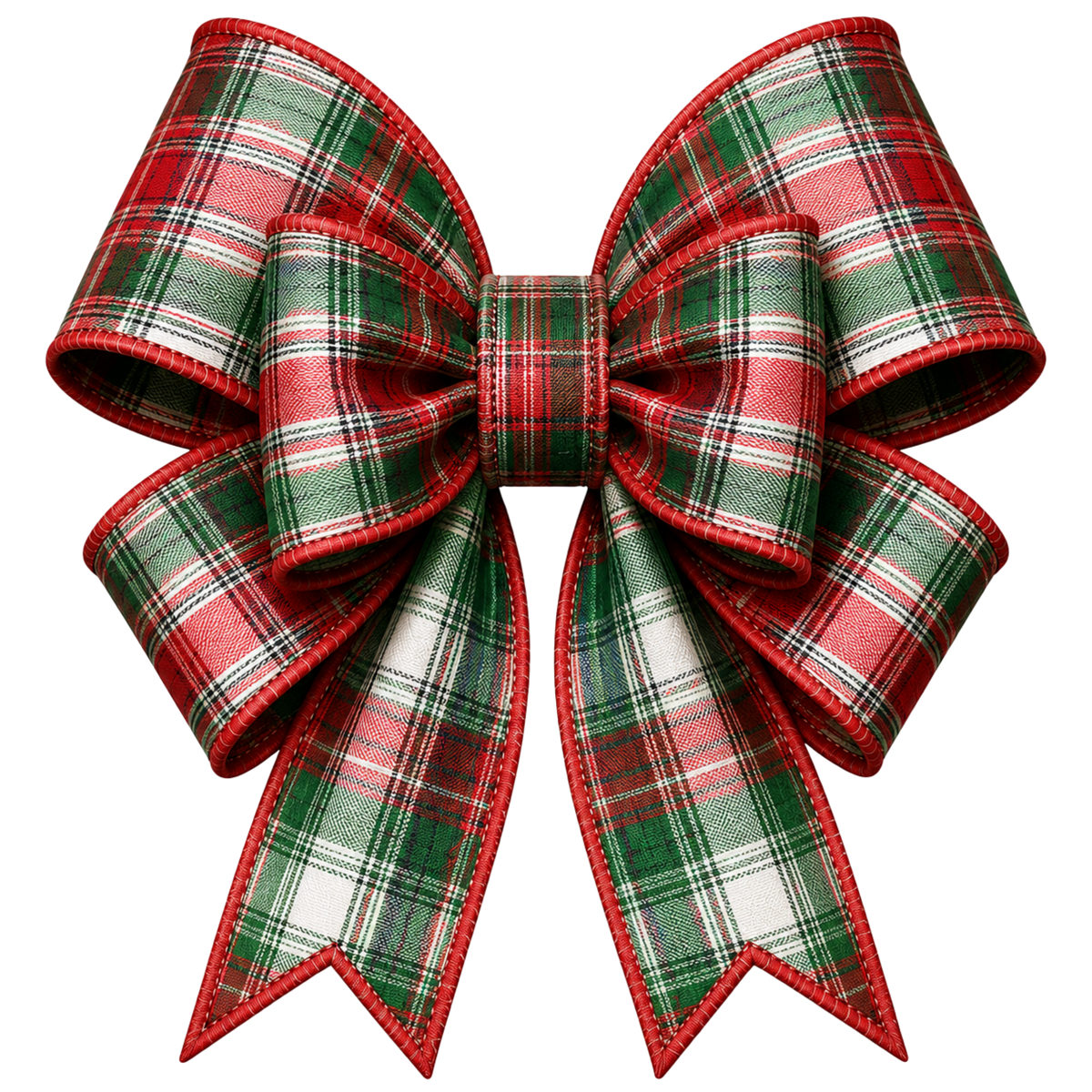 4 Inch Bow - Christmas Plaid - 2