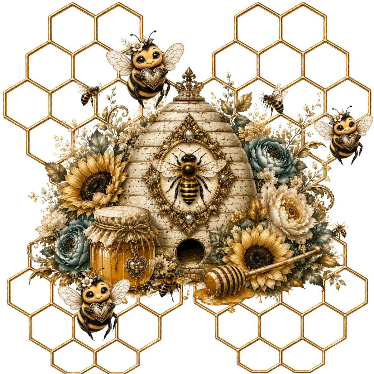 Element Sheet - Beehive & Honeycombs- 16