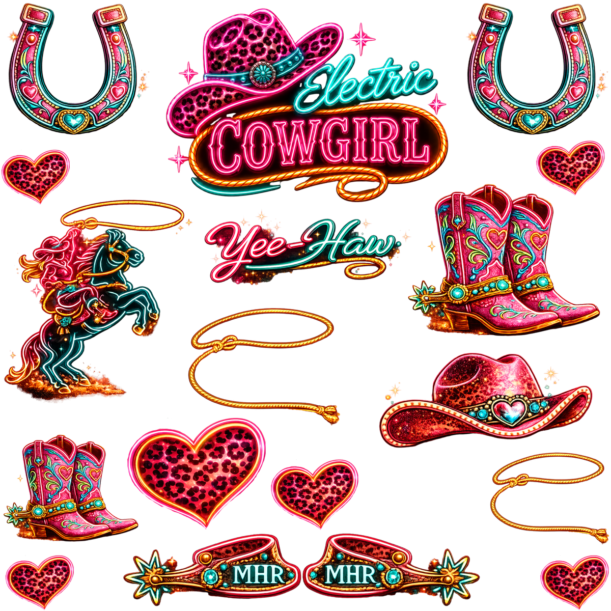 Element Sheet - Neon Cowgirl - 26