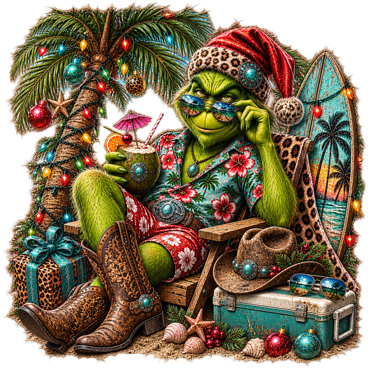 4 Inch - Beach Grinch