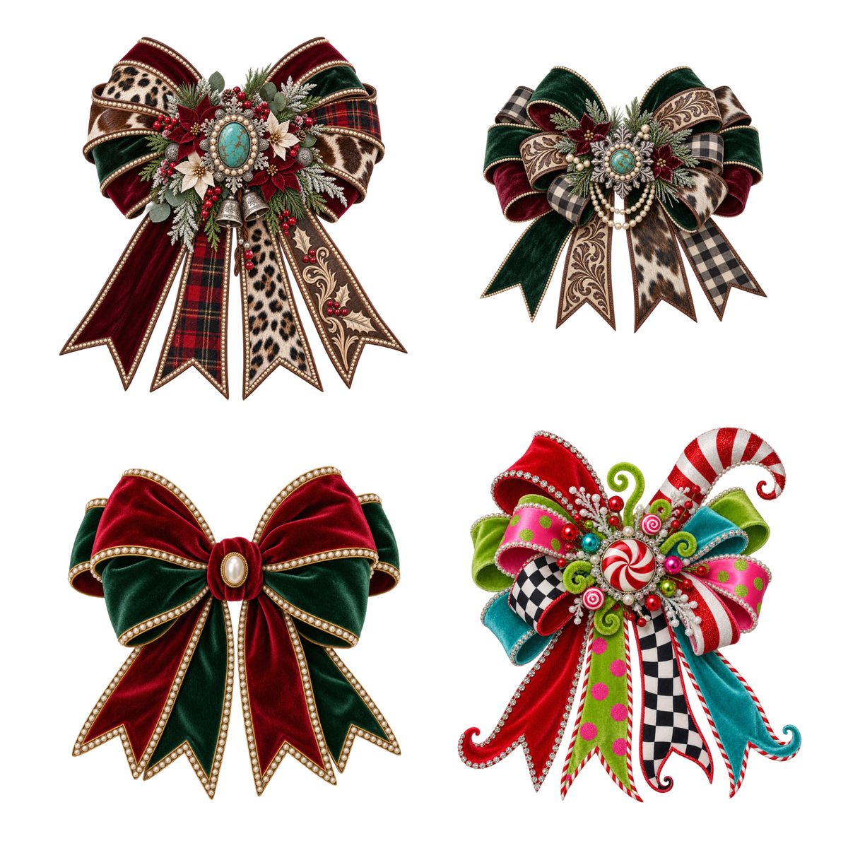 Element - Christmas Bows Asst