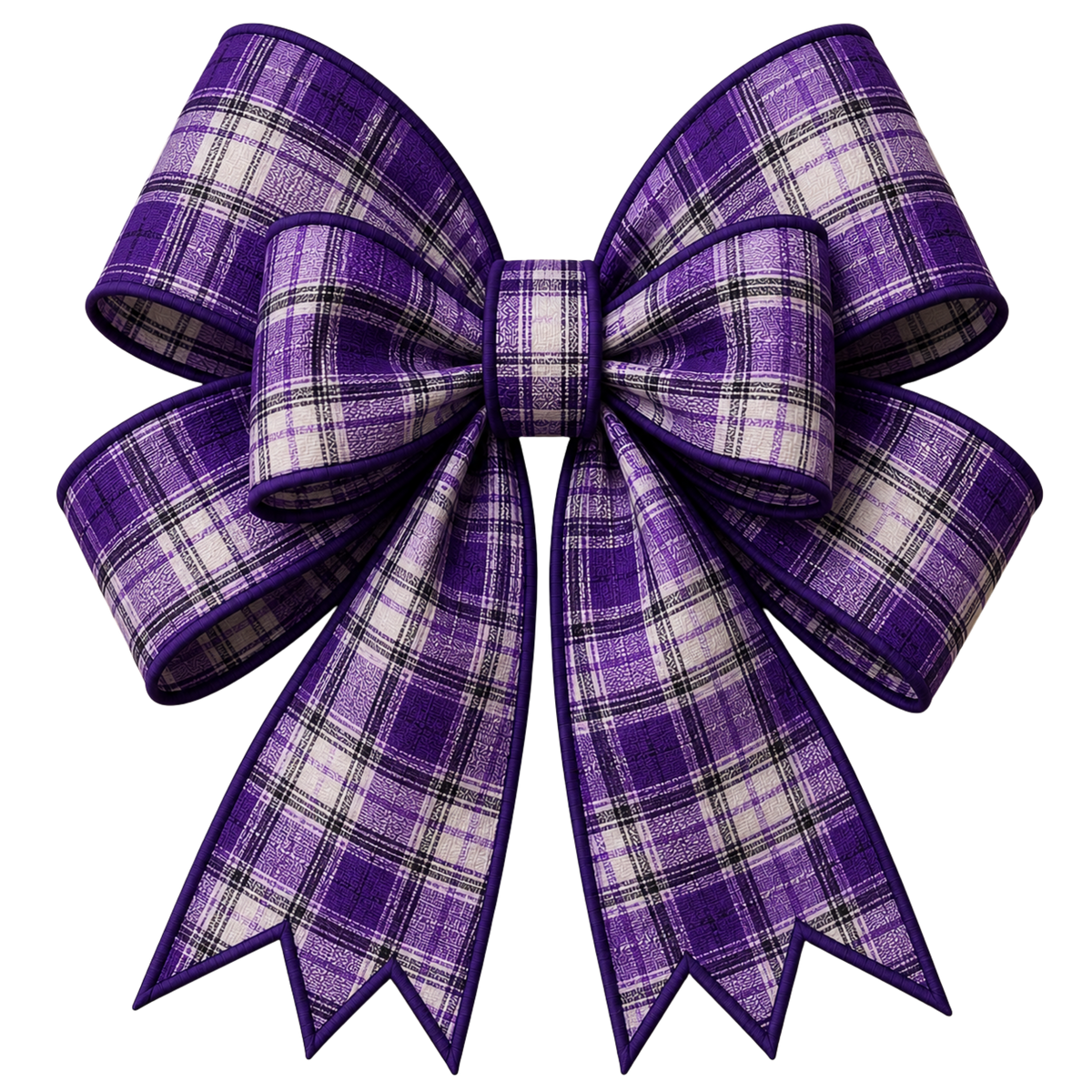4 Inch Bow - Purple Plaid - 49