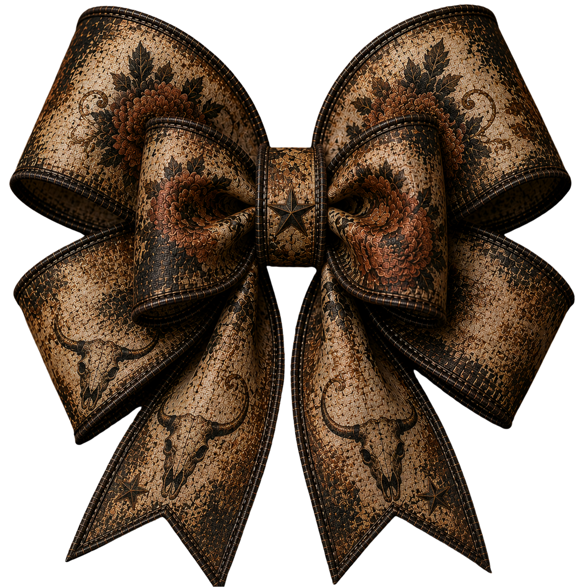 4 Inch Bows - Terracotta Skulls - 68