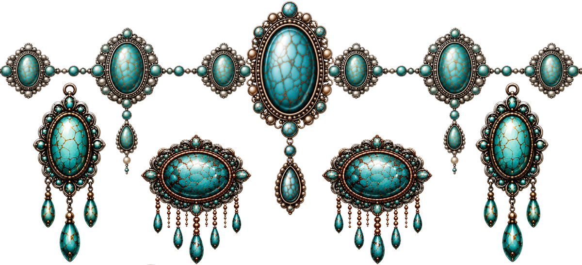 40 OZ - Turquoise Concho Belt - 23