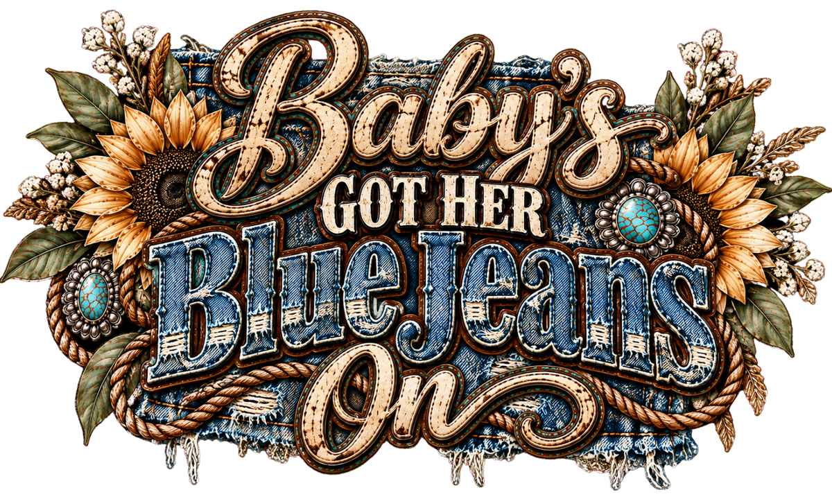 Baby’s Got her Blue Jeans On - Trucker Hat DTF