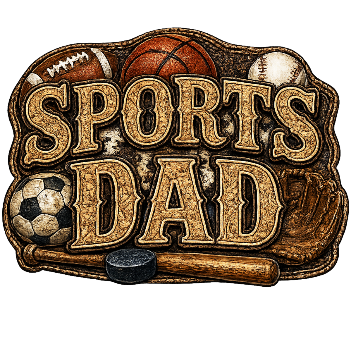4" Decal - Sports Dad/Tooled