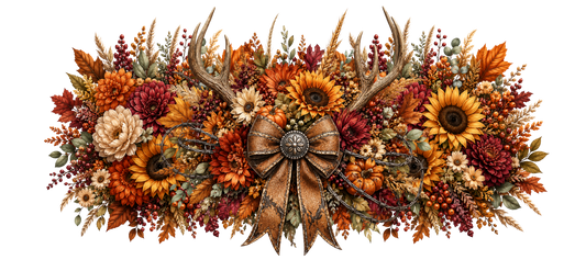 16 OZ - Fall Antler Floral - 4
