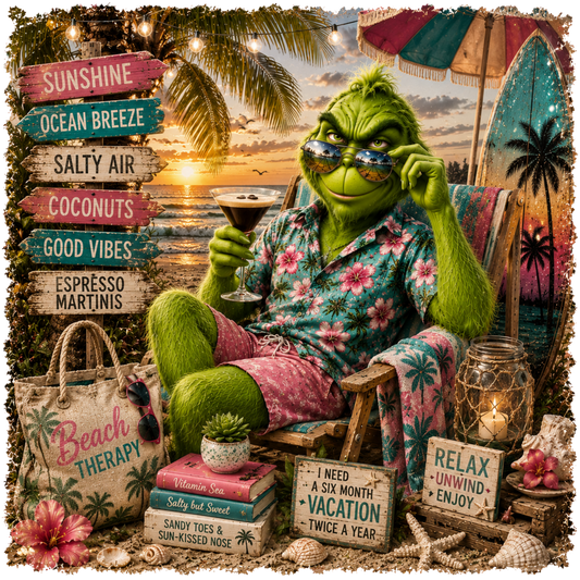 4 Inch - Beach Martini Grinch