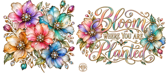 16 OZ Duo - Bloom Glass Flowers