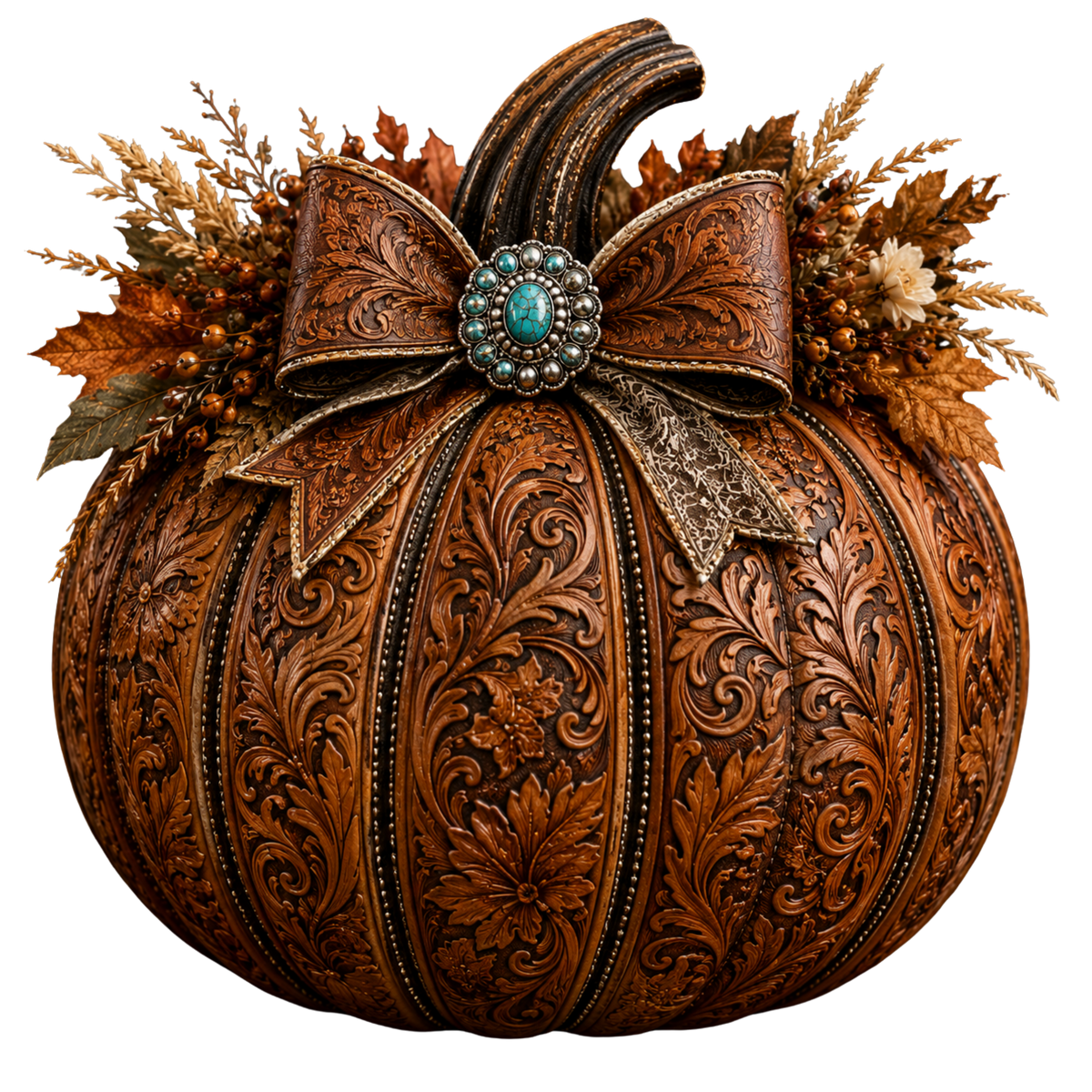 4 Inch - Tooled Pumpkin - 17