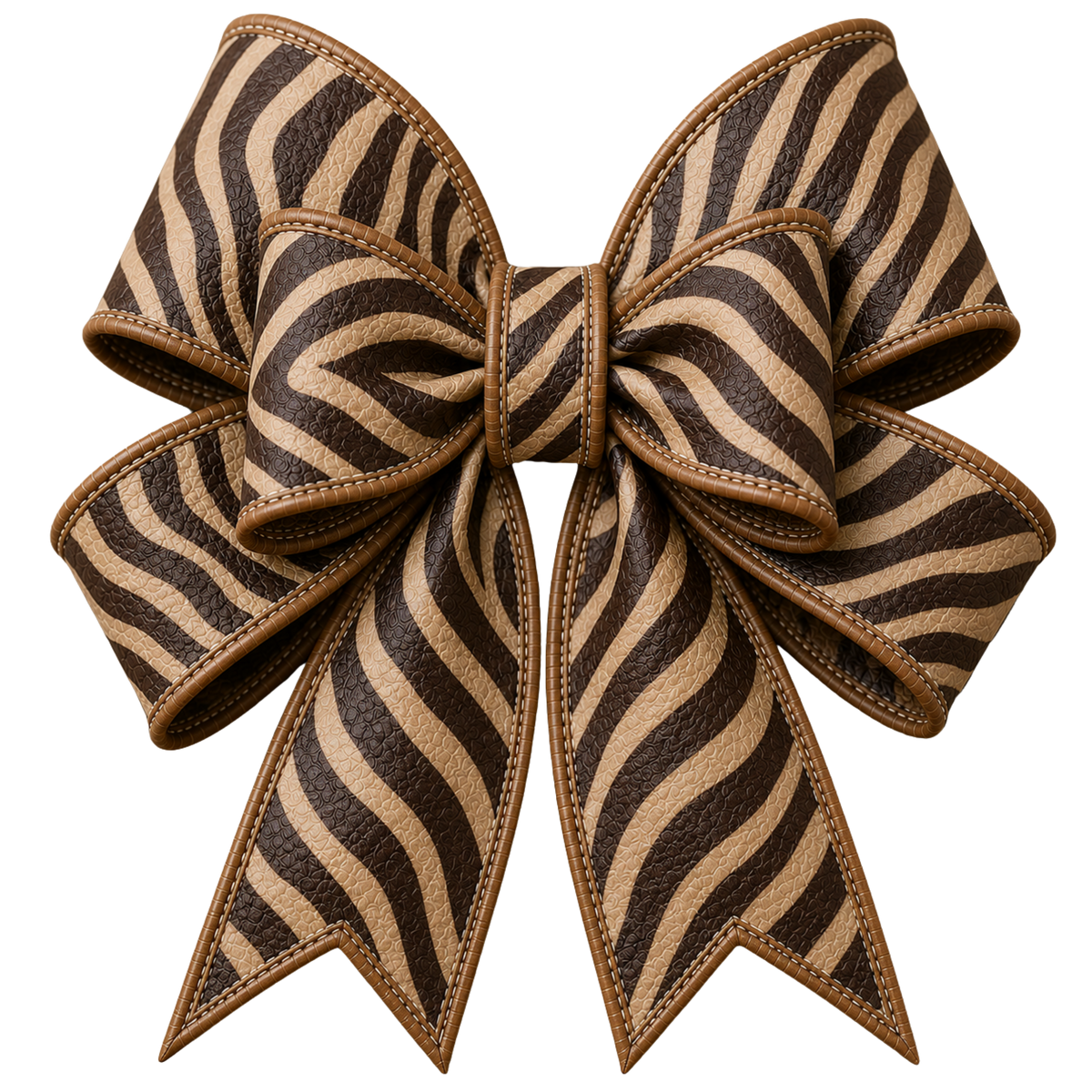4 Inch Bow - Brown Zebra - 11