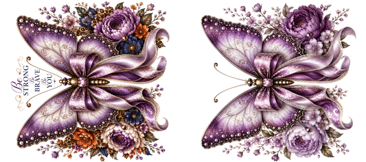 16 OZ Duo - Butterflies Eggplant/Lilac
