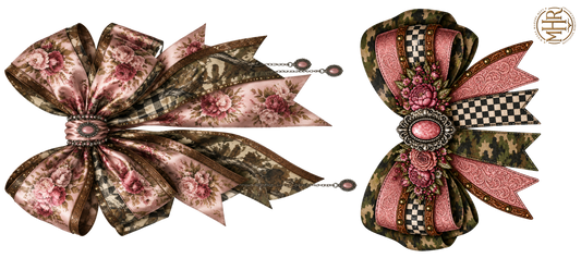 16 OZ Duo - Camo - Pink Bows