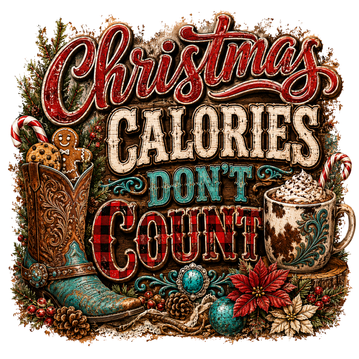 4 Inch - Christmas Calories - 2