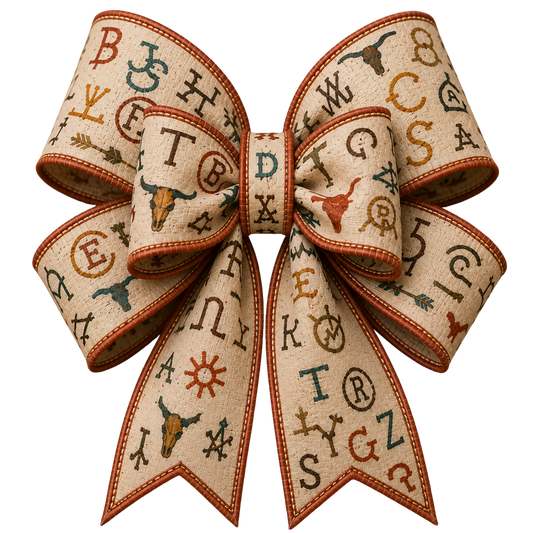 4 Inch Bow - Cream Cattle Brands - 20