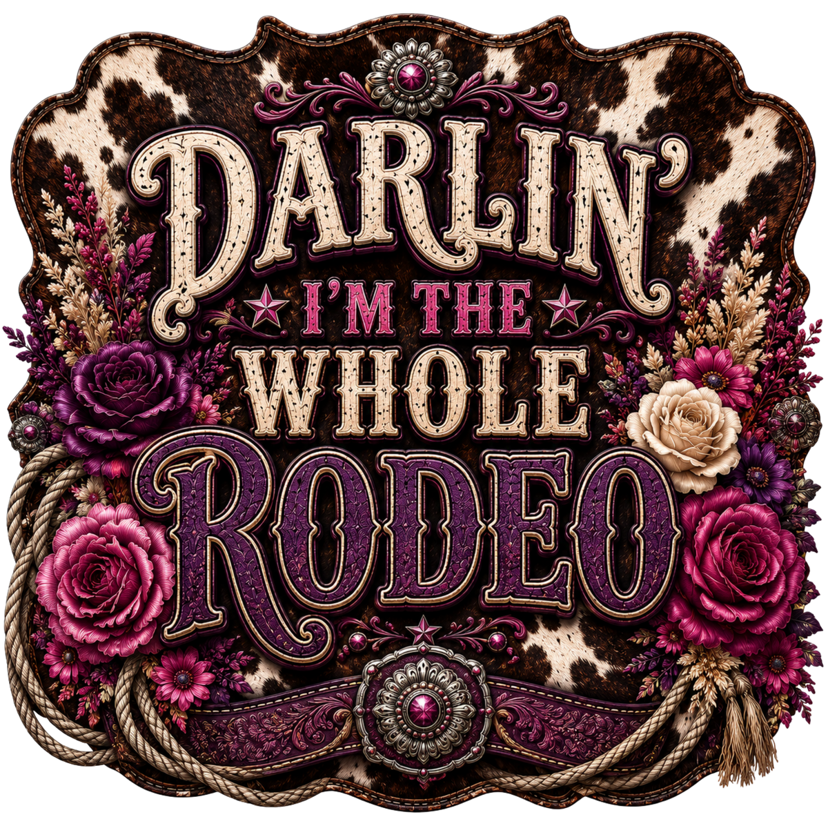 4” Decal- Darlin’ Whole Rodeo 2