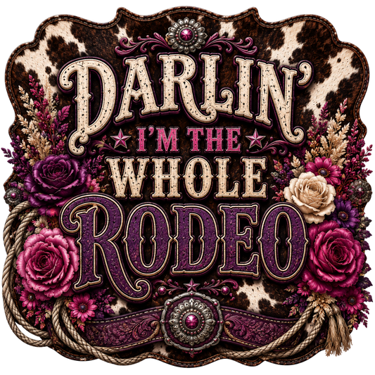 4” Decal- Darlin’ Whole Rodeo 2
