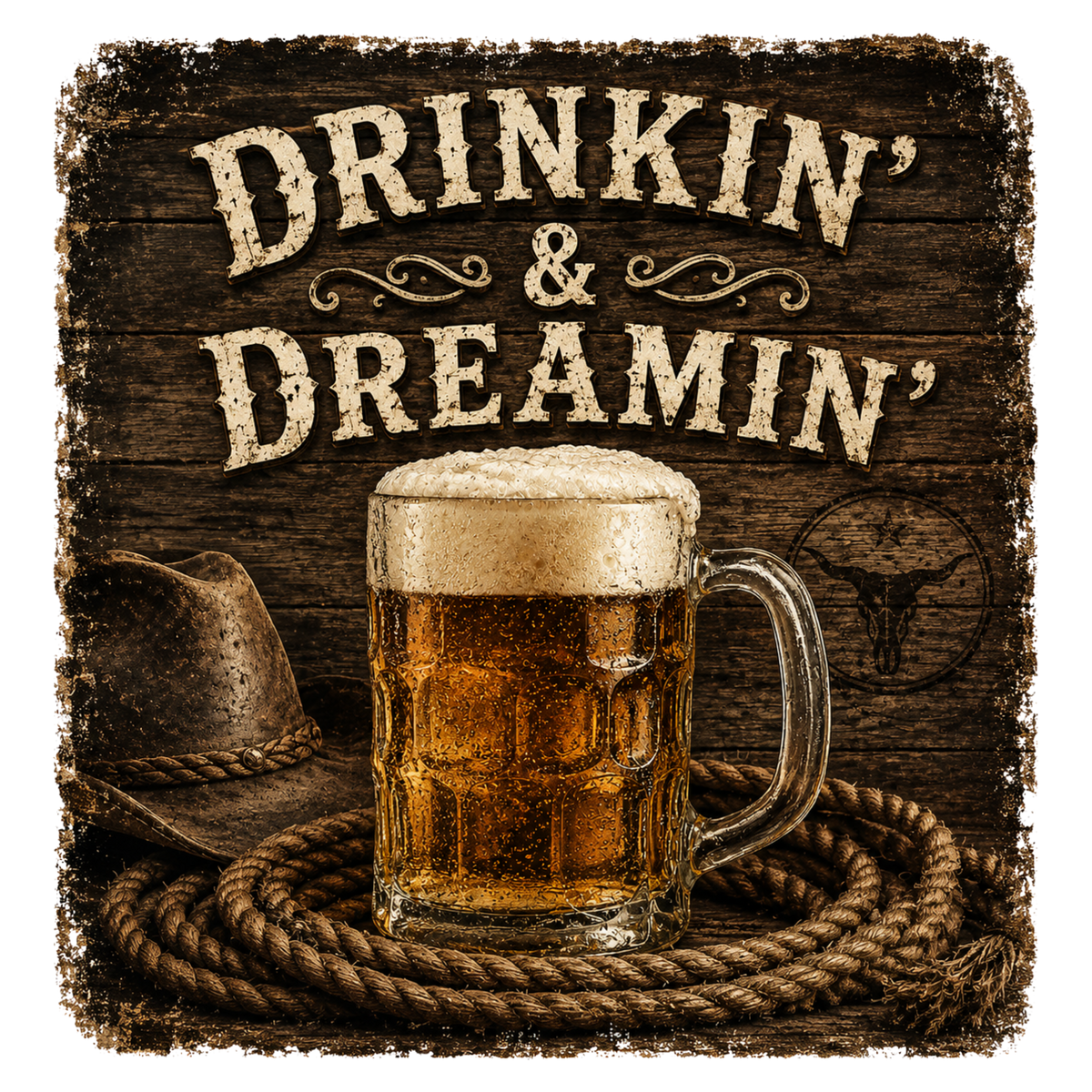 4” Decal - Drinkin’ & Dreamin’ Beer Mug