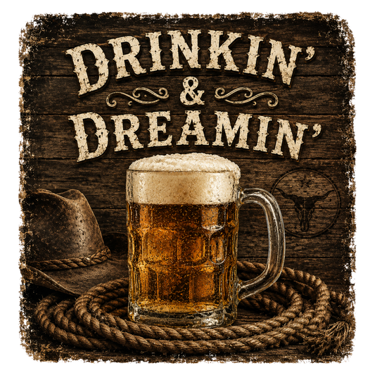 4” Decal - Drinkin’ & Dreamin’ Beer Mug
