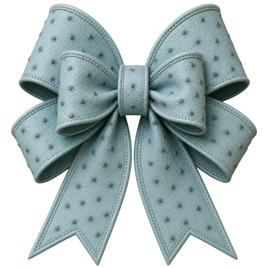 4 Inch Bow - Dusty Teal Ostrich - 23