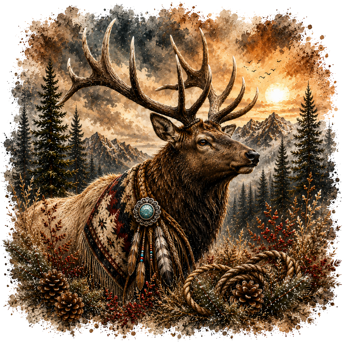 4 Inch - Scenic Elk - 14