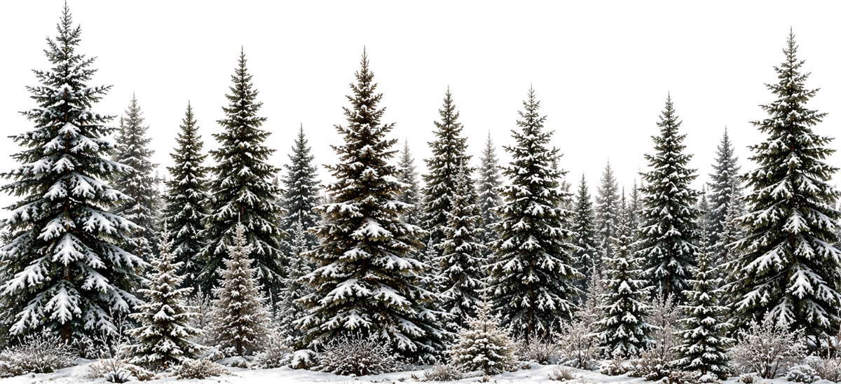40 OZ Wrap - Evergreen Snow Capped Trees - 2