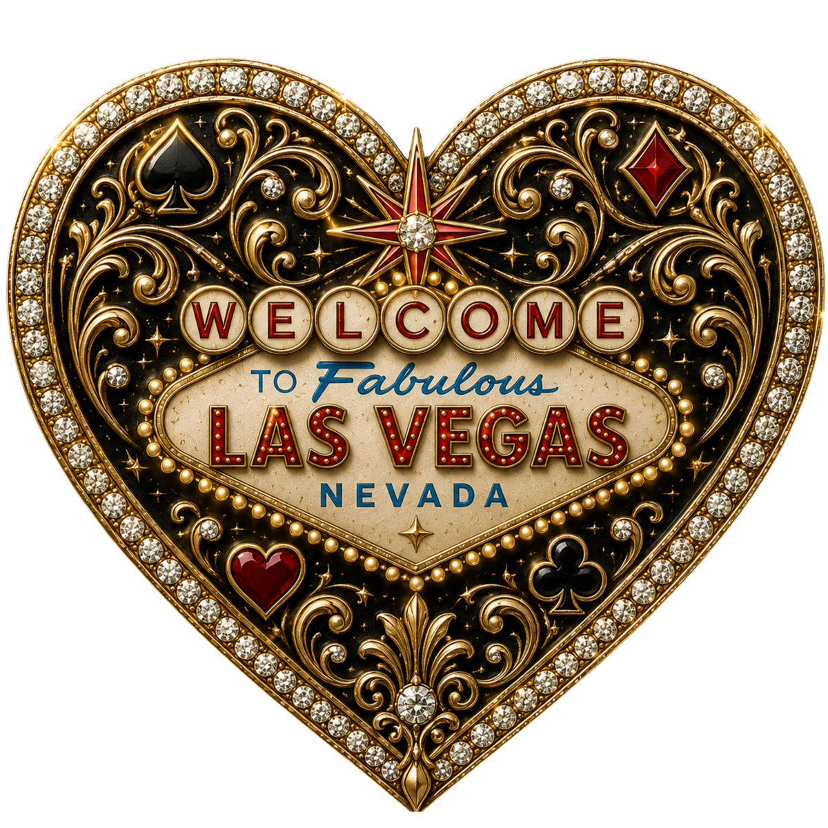 4 Inch - Las Vegas Heart -16