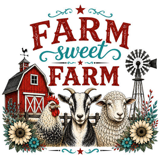 4” Decal - Farm Sweet Farm Decal
