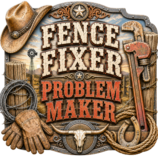 4” Decal - Fence Fixer, Problem Maker