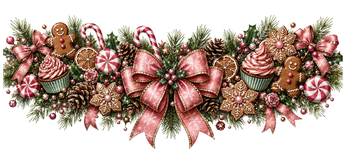 40 OZ WRAP - Pink Christmas Swag - 4