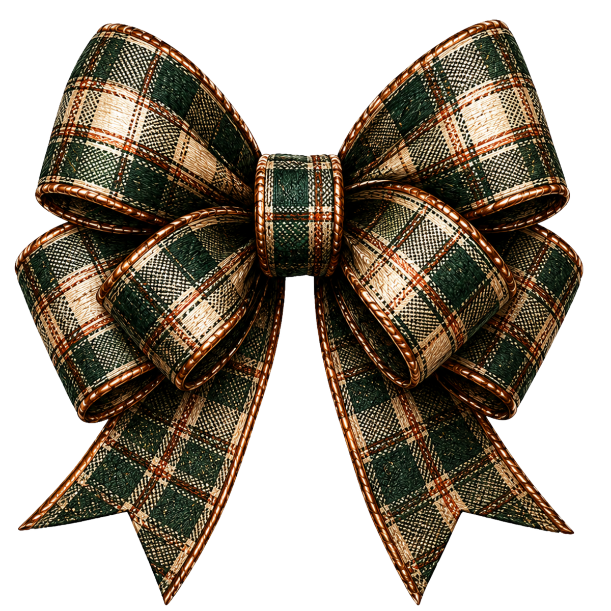 4 Inch - Hunter Plaid Bow