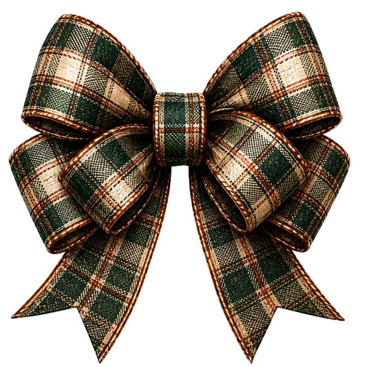 4 Inch - Hunter Plaid Bow