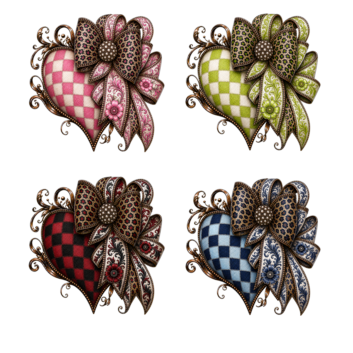 Element Sheet - Plaid Large Hearts 3 - 39