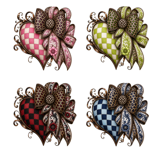 Element Sheet - Plaid Large Hearts 3 - 39