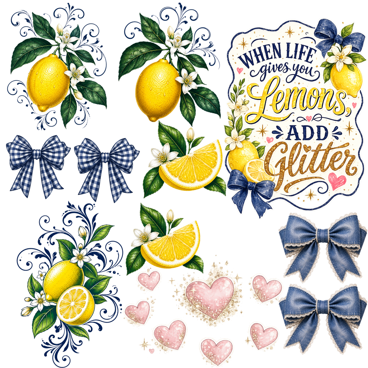 Element Sheet - Lemons & Glitter - 53
