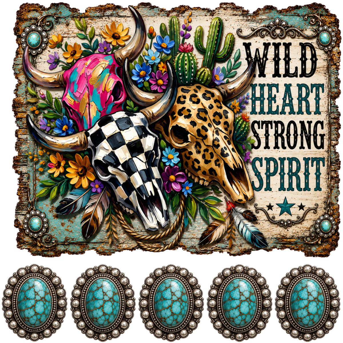 5” Decal - Wild Heart Strong Spirit - 10