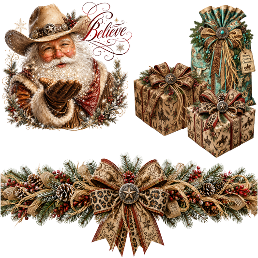 Element Sheet - Burlap Santa - 1