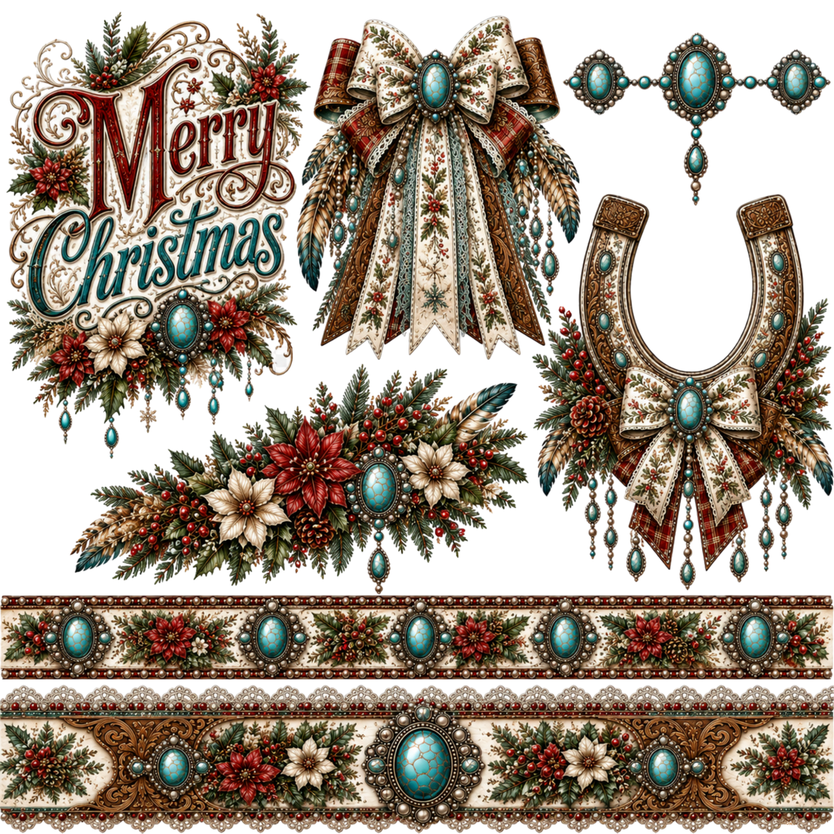 Element - Merry Christmas Western W/ Horseshoe - 15