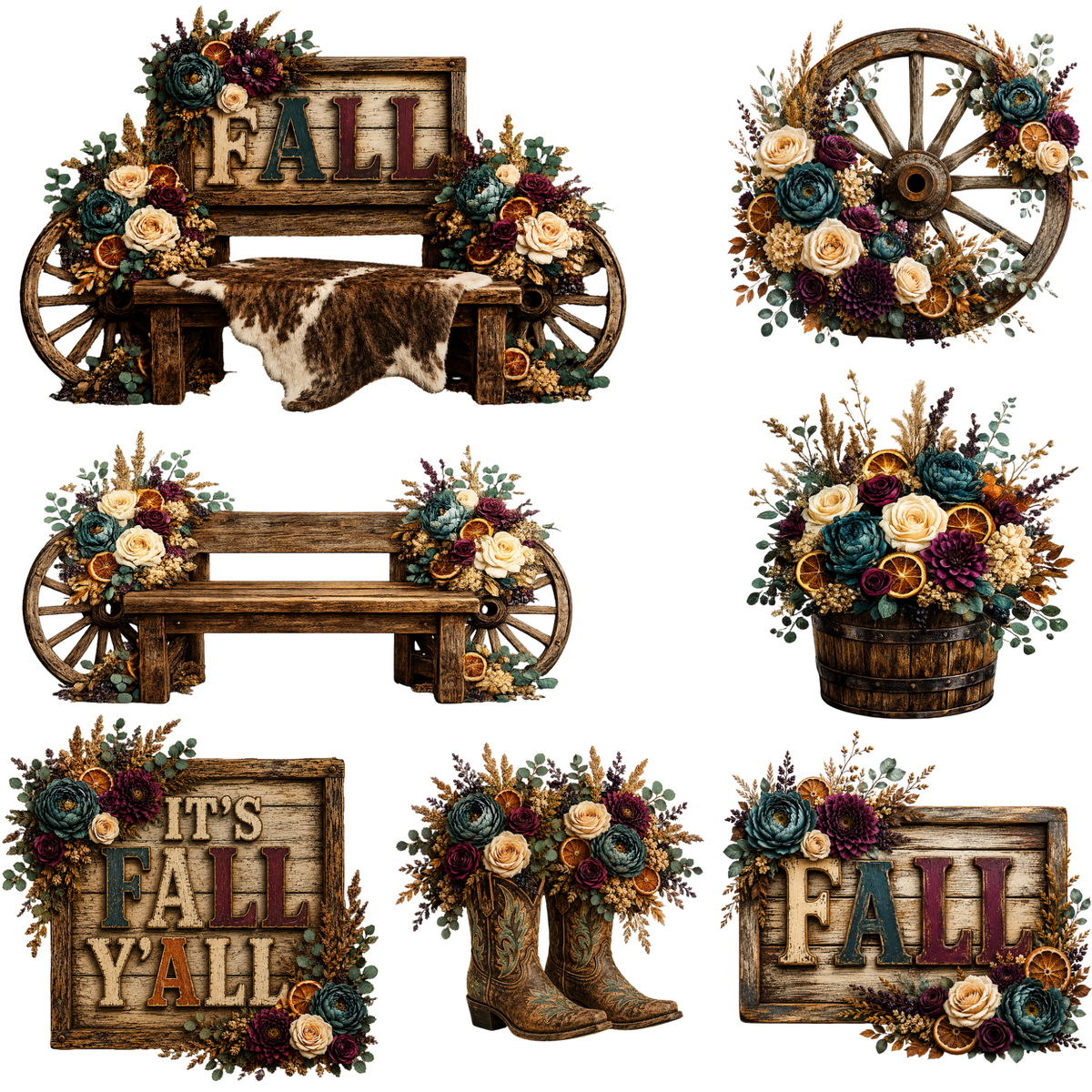 Element - Fall Bench and Wagon Wheel - 54