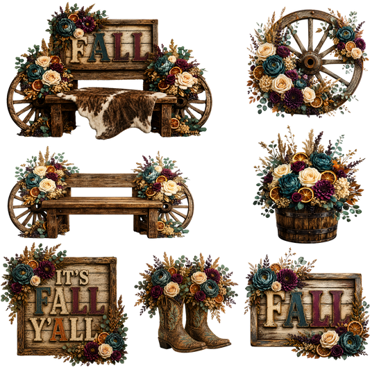Element - Fall Bench and Wagon Wheel - 54