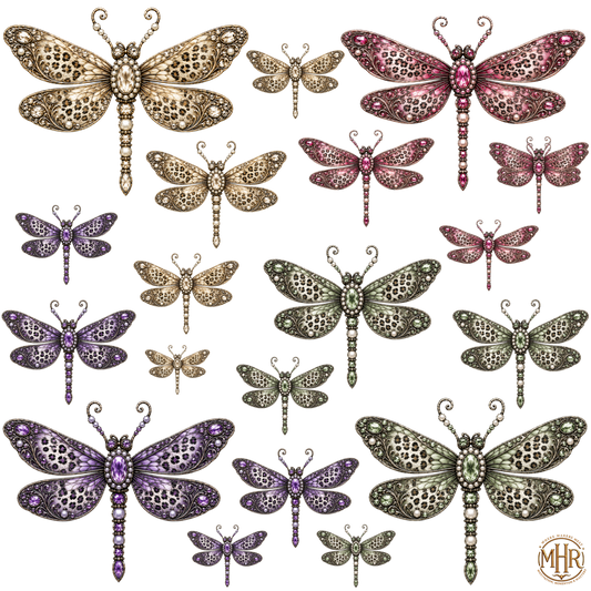 Element - Green - Pink - Yellow Dragonfly