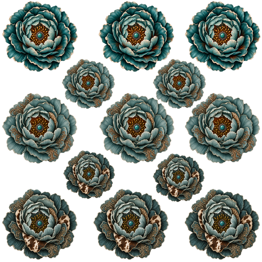 Element - Dusty Turquoise Floral
