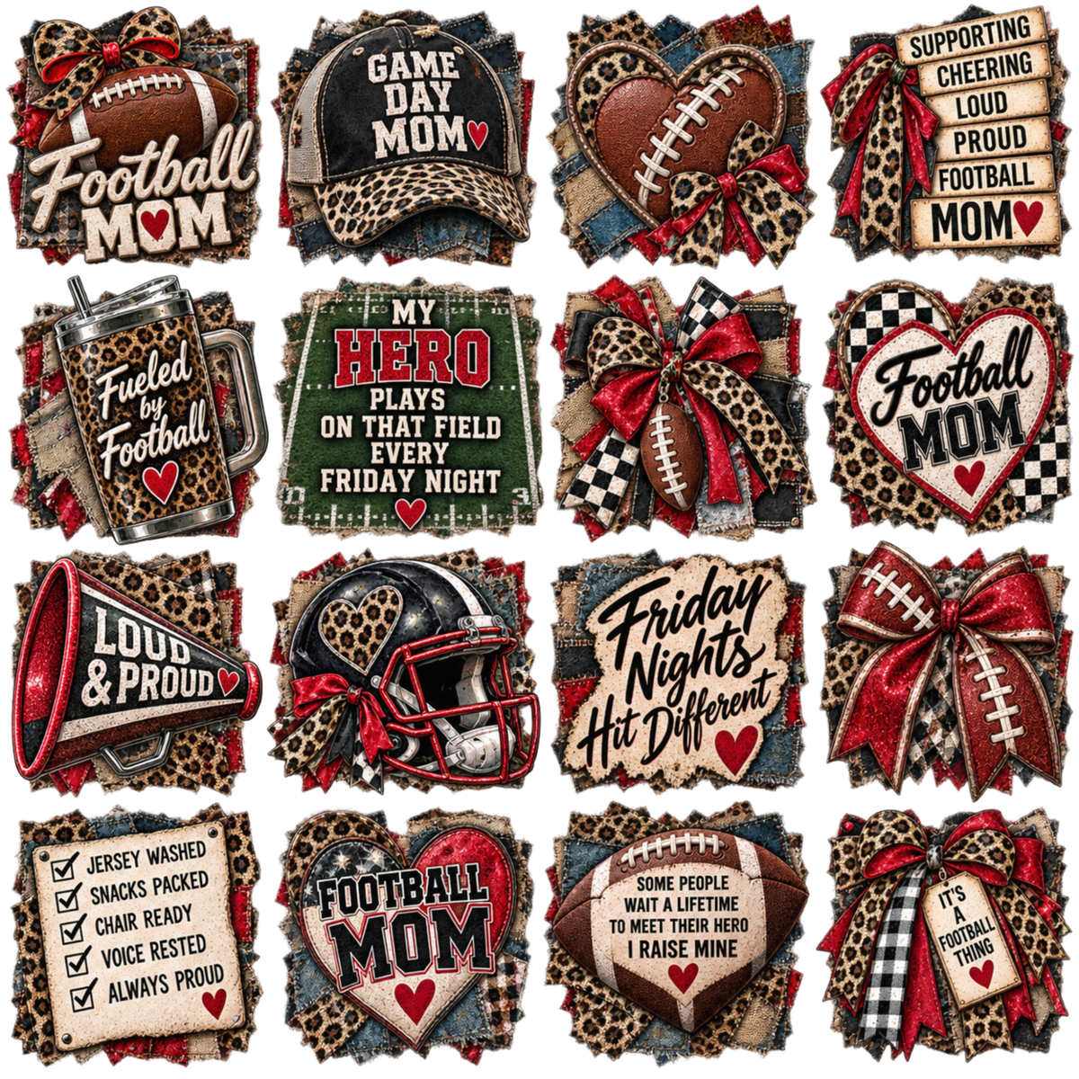 Element - Football Mom Patch Squares