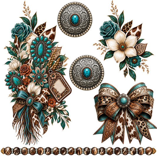 Element - Vertical Floral w/ Cabachons