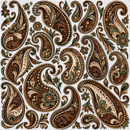 Element - Chocolate/Sage Green Paisley