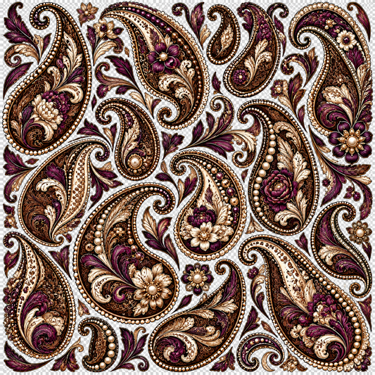 Element - Eggplant/Ivory Paisley